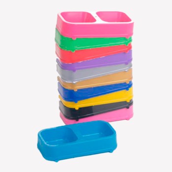 Comedero doble rectangular